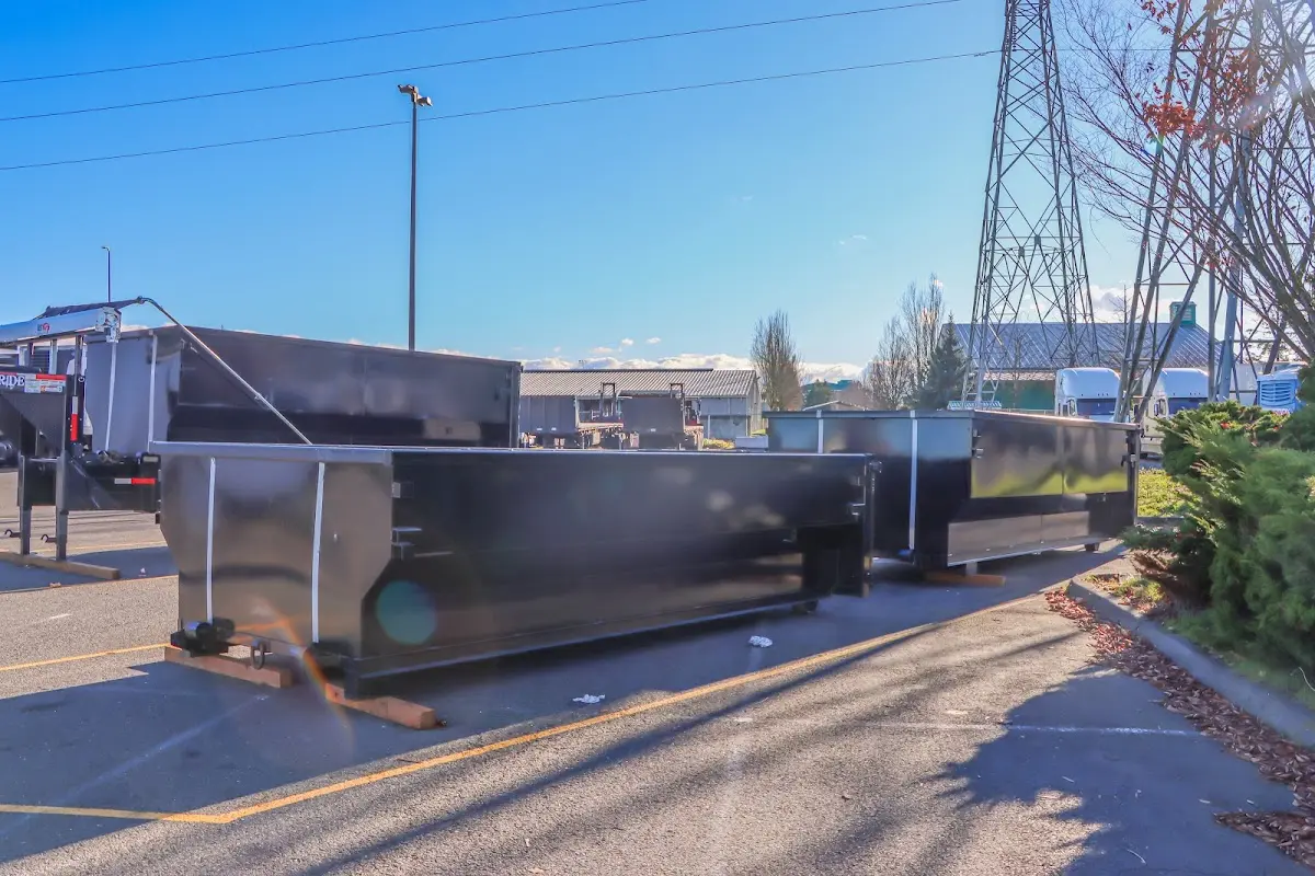 Roll-off dumpster ready for waste disposal at job site for Estate Cleanout Dumpster Rental in Scottsdale